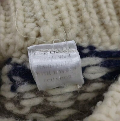 Vintage Ecuador Made Thick Heavyweight Wool Knit Multicolor Vintage Ecuador Made Thick Heavyweight Wool Knit Multicolor