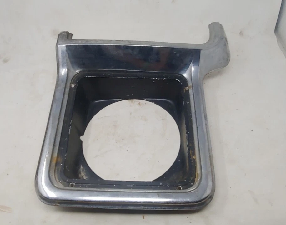 Vintage Chrome Head Light Grill Trim Bezel # 349898 RH 339974 GMC Sierra 15 4x4 - Image 3 of 4