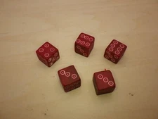 Luck Of The Lich Red Bone Dice, 12mm Mini Dice Tabletop Game Supply CCG Board