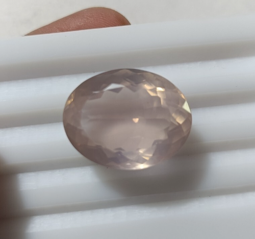 Rose Quartz Faceted Oval Natural Gemstone Loose Cut Shape Oval Semi 21X16X10 MM - Picture 3 of 5