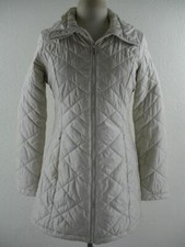 Women's S The North Face ThermoBall Eco Coat Jacket Grey Puffer Quilted Full-Zip
