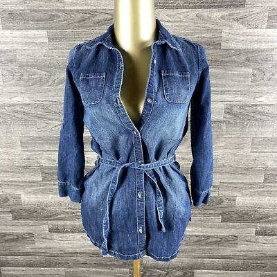 white christmas dresses 3/4 Sleeves Denim x Print Dress Light Blue / 3