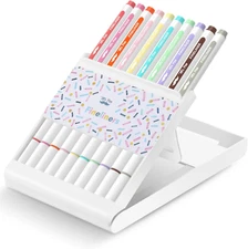 - Fineliner Pens with Stand, 10 Pack, Colorful Fineliners, Colored Pens 