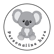 personalized Koala stickers, labels, tags