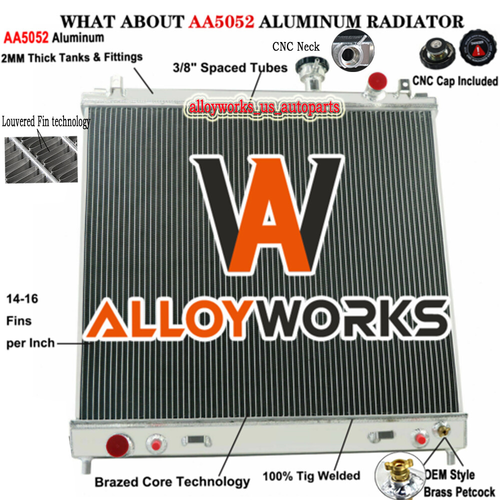 4 Row Upgraded Radiator For 2004-2014 Nissan Titan Armada Infiniti QX56 ...