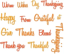 Thanksgiving Grateful Words Metal Cutting Die for Card Making and Photo Album De
