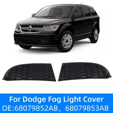 Pair Front Bumper Fog Light Covers For 2011-2020 Dodge Journey CH1039180