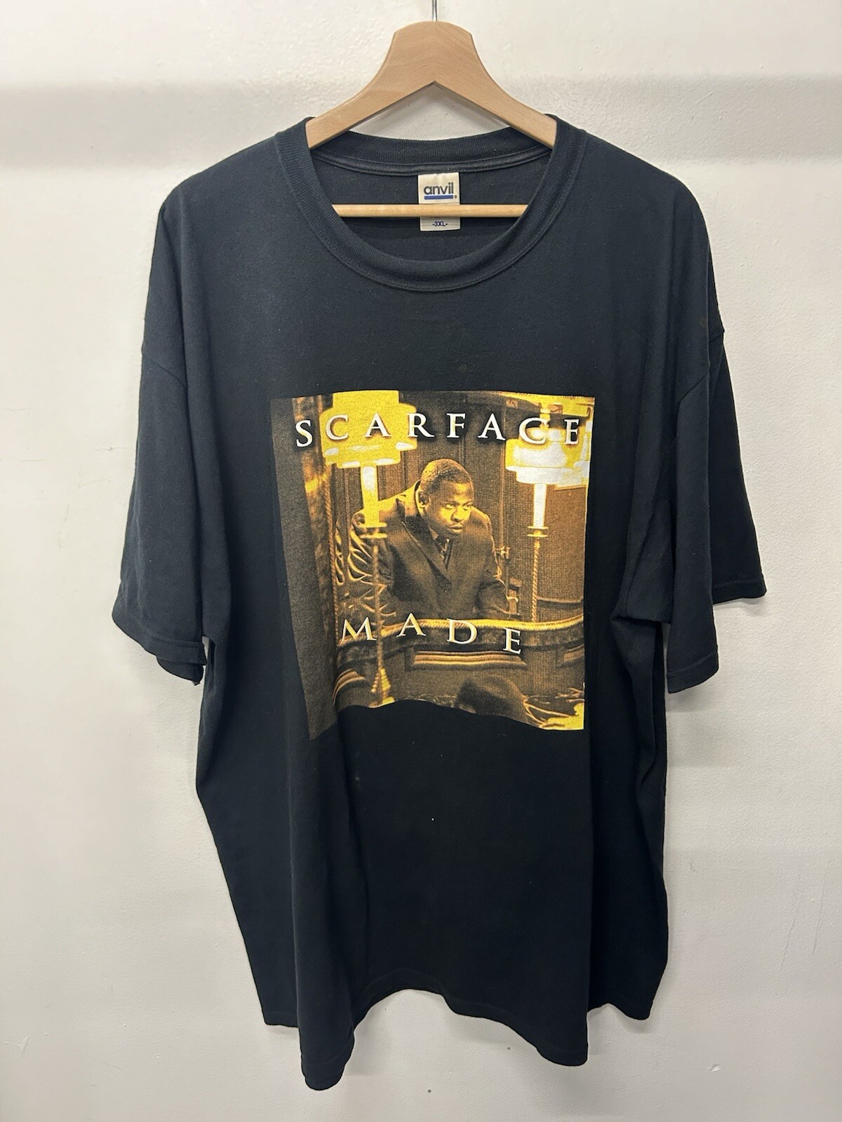 Vintage Scarface Made Rap A Lot T Shirt Size xxxl 3x Black Rap Tee Hip Hop Promo