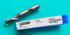 CLARKSON Ø 10mm COBALT HIGH SPEED STEEL 2 FLUTES END MILL DRILL FLATTED SHANK