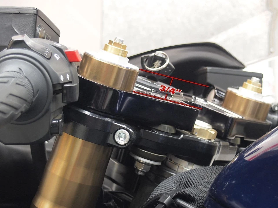 2008-2020 Suzuki Hayabusa (Busa) Brock's Performance Billet Тройной Зажим для Дерева - Изображение 2 из 3