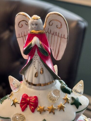 "Árbol mágico de Navidad Danbury vintage como nuevo porcelana blanca iluminada vacaciones 19""" - Imagen 15 de 22