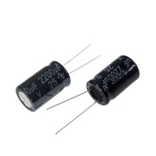 2pcs 2200uF 25V 2200MFD 25Volts 10 25mm Radial Aluminum Electrolytic Capacitors