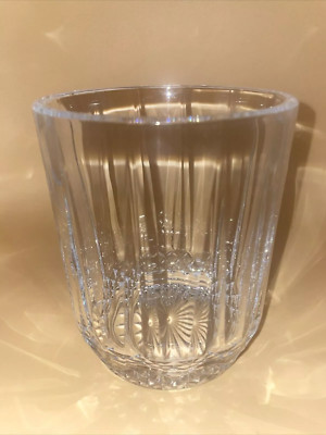 VTG Crystal Ice Bucket Rare  Gorgeous Sparkling Thick & Heavy ~ 6 H & 5 Dia.-EUC