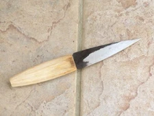 Crude - 3 Inch Asian Paring Knife  - Carbon Steel - Thin, Light, SHARP !