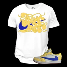 Jordan 1 Low OG Travis Scott Canary Elkins Custom Unisex T-Shirt Match Sneakers