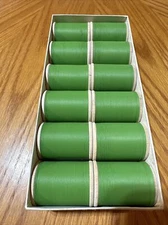 12 Wooden Spools Gudebrod Rod Building Thread 1oz Spool 358 Green NCP Size A