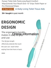 Fanwer Toilet Aids Tools,Long Reach Comfort Wipe