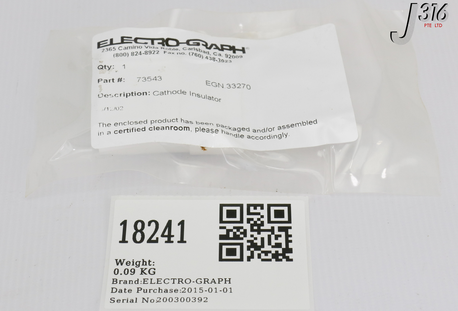18241 ELECTRO-GRAPH CATHODE INSULATOR (NEW) 73543