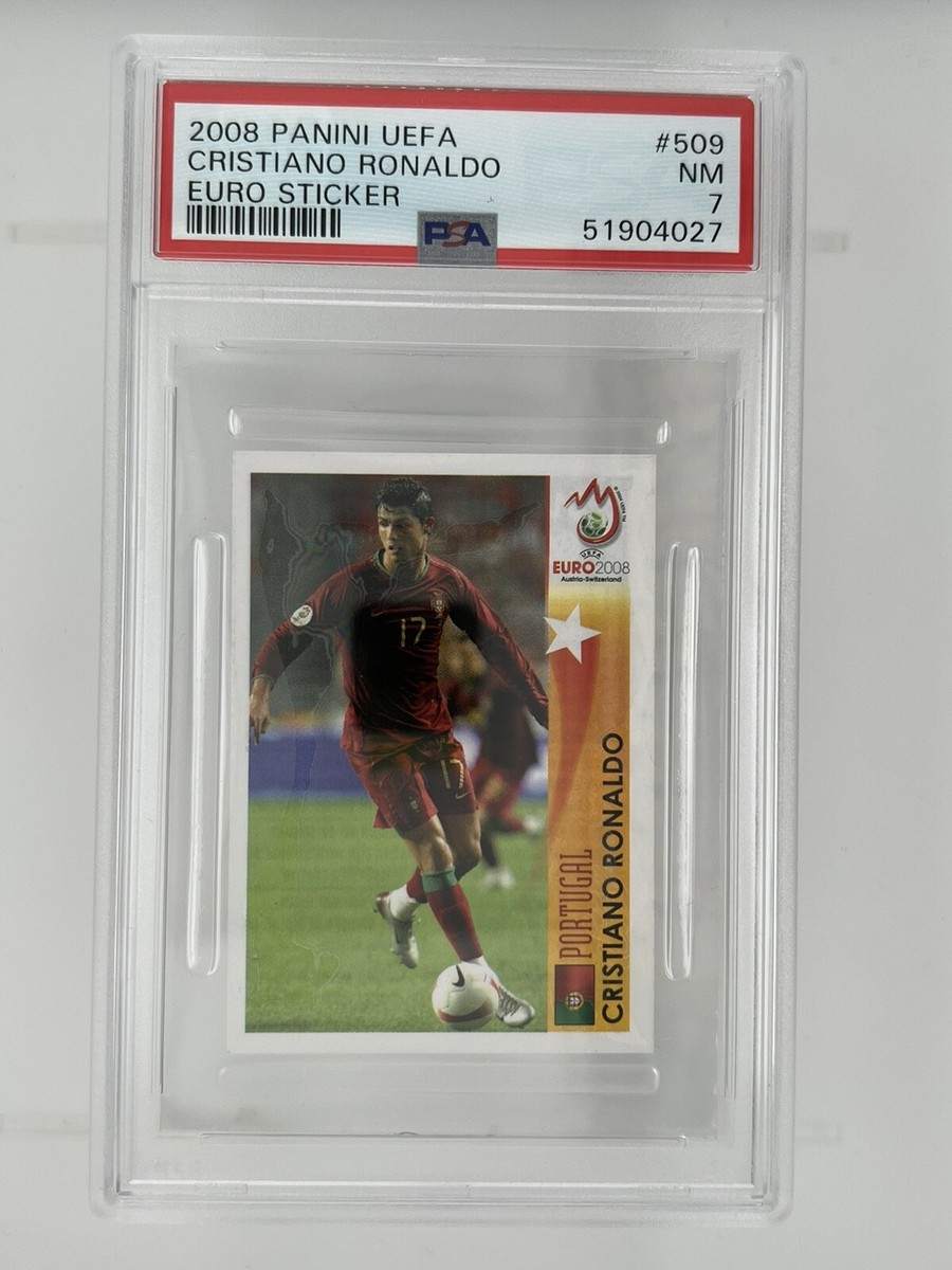 2008 Panini UEFA Euro Sticker Cristiano Ronaldo #509 PSA 7 | eBay