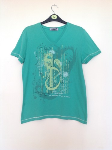 Topman mens graphic v neck t-shirt 