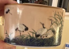 Irice Ceramic Toothbrush Holder Crane Bird Design Glossy Bathroom Decor