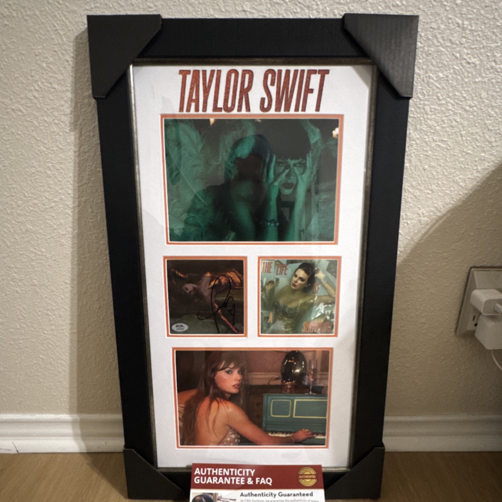 Taylor Swift Autographed Framed Photo Collage PSA/DNA Authenticated Original