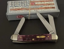 🔥 2019 Case XX 6318 Pinched Bolster Cabernet Bone Medium Stockman Pocket Knife