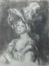 Auguste RENOIR : El�gante au Chapeau, LITHOGRAPHIE sign�e, MOURLOT