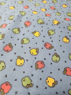 45'' X 5.6yd Pumpkin Patch Apple & Star Print Cotton Sewing Craft Quilting Fabric