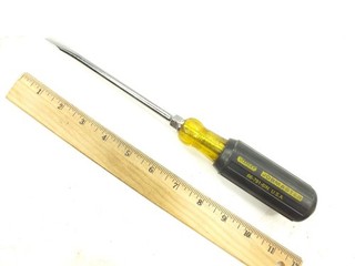 STANLEY TOOLS FLAT TIP SCREWDRIVER COMFORT SOFT GRIP HANDLE USA 66 791 6IN.