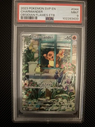 POKEMON 2023 Obsidian Flames ETB Promo CHARMANDER #044 PSA 9 Mint RARE