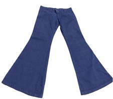 Vtg 70s 13  Flare Bell Bottom Jeans 32x29.5 Disco Boho Hippie Festival Wear