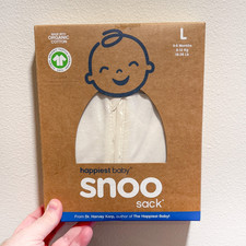 SNOO Happiest Baby Sack Swaddle Wrap White Large 4-6 Months New In Box
