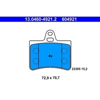 ATE 13.0460-4921.2 Bremsbelagsatz, Scheibenbremse