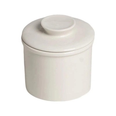 Kitchen Gadgets Ceramic French Butter Crock with Lid Solid Color Butter Cup Seal