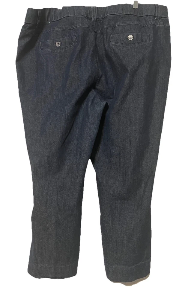 Pantalones de mezclilla azul peto con dobladillo 44x29 CJ Banks para mujer talla 24W Foto 4 de 4