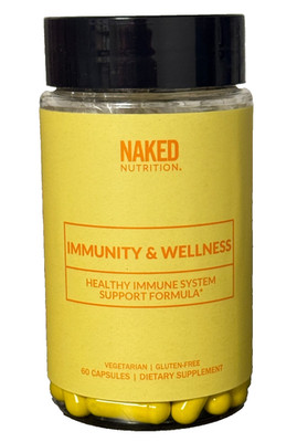 Naked Immune Support Formula, Antioxidant, Vitamin C, D3 and Zinc-60 Capsules