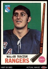 1969 Topps #43 Walt Tkaczuk Rangers-Hockey RC 4.5 - VG/EX+
