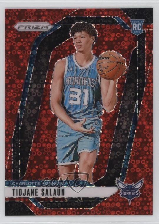 2024 Panini Prizm Fast Break Red 58/100 Tidjane Salaun Salaün #262 Rookie RC 5y7