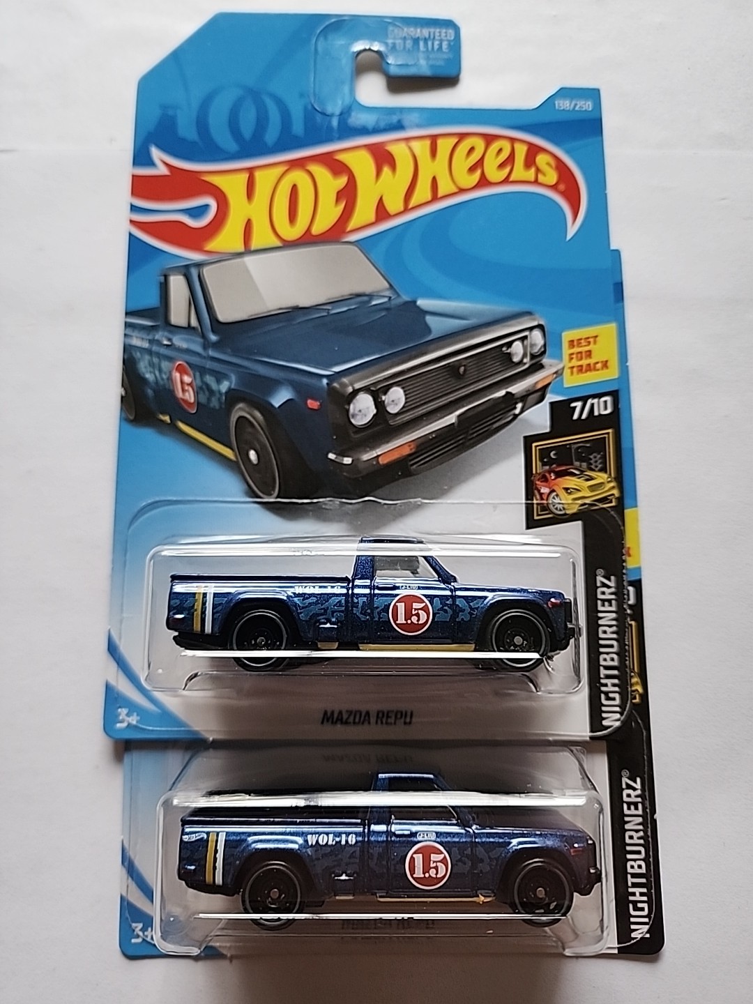 2X - 2019 Hot Wheels Nightburnerz  - Mazda REPU - Blue