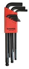 Ball End L-Wrenches, Metric, Long, 9 pc. 10999 BONDHUS CORPORATION Metal