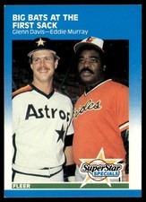 1987 Fleer Glenn Davis/Eddie Murray Houston Astros/Baltimore Orioles #636