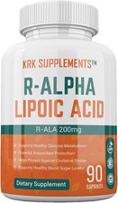 1 Bottle R-ALA R-Alpha Lipoic Acid 200mg Antioxidant Blood Sugar Formula Glucose