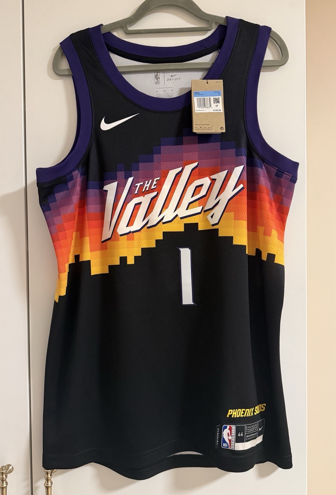 Nike Devin Booker Phoenix Suns The Valley City Edition Swingman Jersey Size 44 M