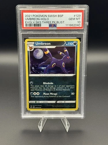 PSA 10 GEM MINT Umbreon Holo Black Star Promo SWSH129