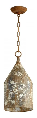 Rustic Collier 1 Light Pendant with Brown Shade - Picture 1 of 1