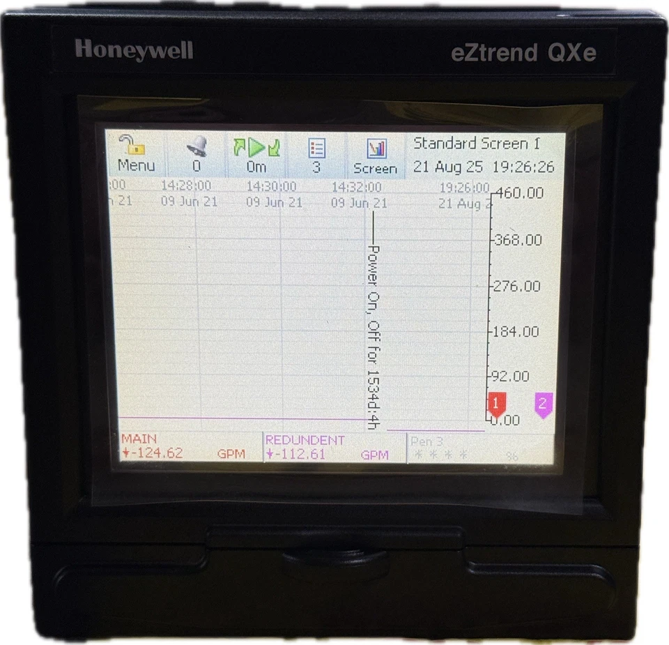 Grabadora de gráficos avanzada Honeywell eZtrend QXe con pantalla TFT y pantalla táctil Foto 4 de 4