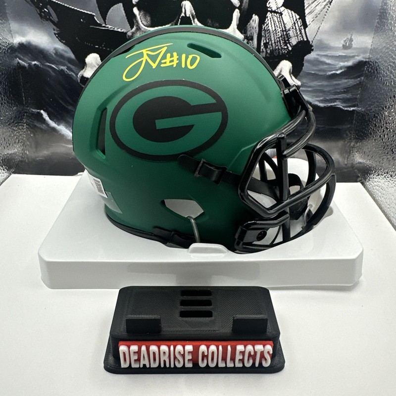 🧀 Jordan Love Autographed Signed Green Bay Packers Rave Mini Helmet 🧀