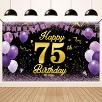 Koliphy 75. Geburtstag Banner, 75. Geburtstagsdeko FüR Mann Frau, Happy Birthday