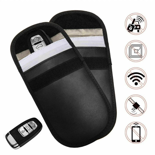 2 Pack  Car Key Signal Blocker Case Faraday Cage Pouch Keyless RFID Blocking Bag - Picture 6 of 8